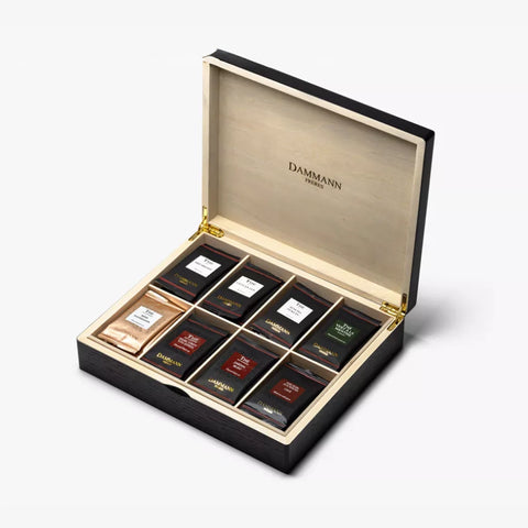 Coffret bois thés  48 sachets cristal