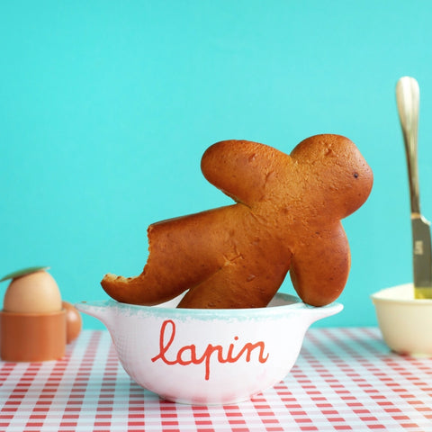 Bol Breton "Lapin",  Ø12 - Pied de Poule