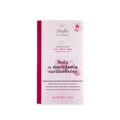 Lait & Noix de macadamia caramélisées 70g
